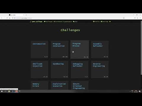 hacking: example of pwn-college challenges 1/8