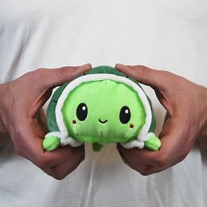 Our new plushie is coming out of its shell! 🐢 https://www.teeturtle.com/products/reversible-turtle-plushie #turtle #animals #turtles #plush #plushie #plushies | TeeTurtle