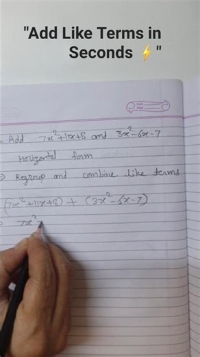 Add Polynomials the smart way #Polynomials #mathstricks #youtubeshorts #exam
