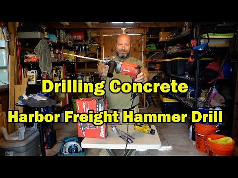 Drilling Concrete With Harbor Freight Hammer Drill