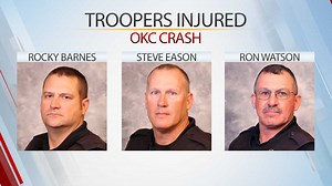 Multiple Troopers Injured In OKC Crash During  Motorcade Procession For Fallen Tulsa Police Officer
