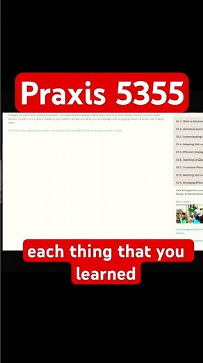 Study.com Portal Walk Through Special Ed Praxis 5355