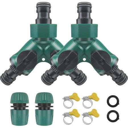 Garden Hose Splitter, Heavy Duty Non-leakage Design with Adjustable Long Handles, Durable Zinc Alloy for High Flow Sources Outdoor Faucet (4 Connectors) - Walmart.ca