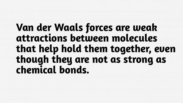 What is Van der Waals Forces ?