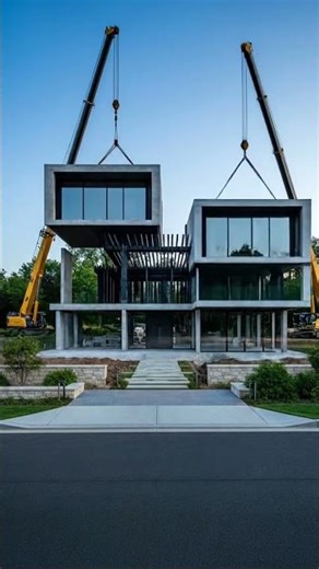 Watch a Modern Modular House Built in Seconds! 😲 | Incredible Fast-Paced Construction Timelapse
