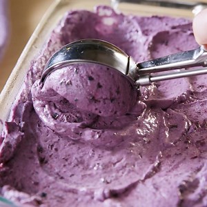 This Blueberry Ice Cream is so easy, even a kid could make it. Full recipe: http://dlsh.it/3gXZvZT | Delish