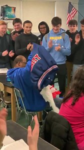 The Carmel HS football squad all donated money to buy a varsity letterman’s jacket for Caleb, who has special needs and is part of the team. They presented it to him in front of classmate | MaxPreps