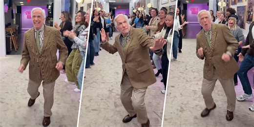 Henry Winkler's spirit tunnel dance moves will make your day