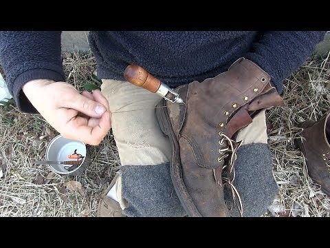 Whites Boots restoration part 2 ....& How to use a stitching Awl