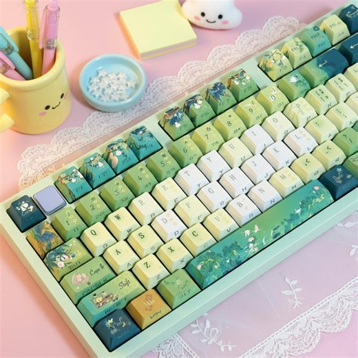 Aesthetic Zen Keycaps Set 120|japanese Style PBT Custom Handmade for Mechanical Keyboards Moa MX & MX Style | Artisan Cute Gift for Gamer - Etsy