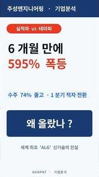 6개월 만에 595% 폭등한 주성엔지니어링, 그곳은 어디인가? | 기업분석