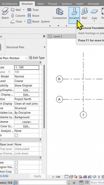 Dasar Struktur Rangka Beton menggunakan Revit #revit #belajarrevit #revitstructure