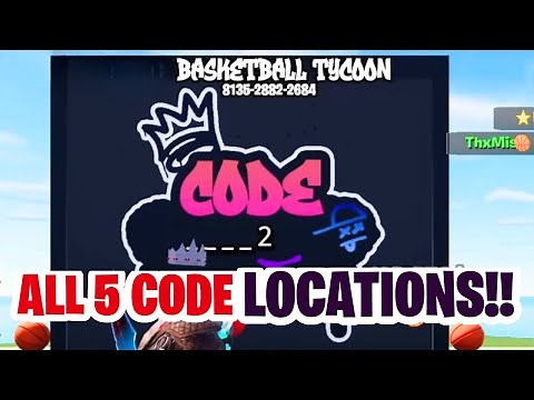 Fortnite Basketball Tycoon ALL 5 VAULT CODE LOCATIONS | Fortnite BASKETBALL TYCOON Codes