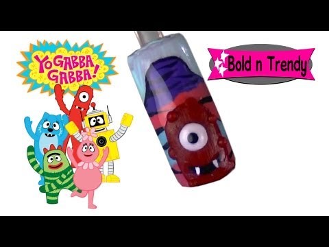 Muno acrylic nails - Yo Gabba Gabba