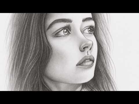 How Draw Hyper Realistic Beautiful Face Beginner