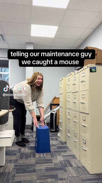expectation: mouse reality: mouse #commercialcleaning #fyp #prank #worklife