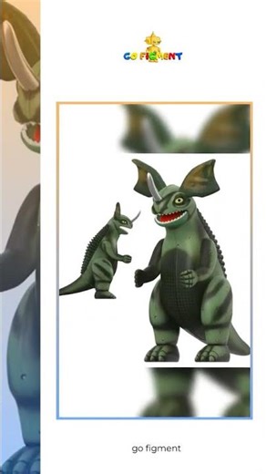 Toho ReAction Wave 1 Baragon (Marusan Tin) 3.75” Retro Style Action Figure