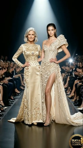 👉 grandmother fashion with ??? Grace Never Ages 👵✨ | Timeless Runway Elegance” #runwayfashion