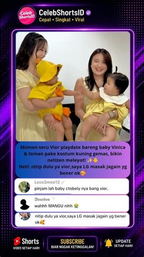 Adorable Playdate Moments of Baby Vinica Wearing a Bright Yellow Outfit with Vior, Melting Netize...