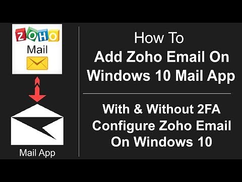 How To Add / Configure Zoho Mail On Windows 10 Mail App With and Without 2 Factor Authentication