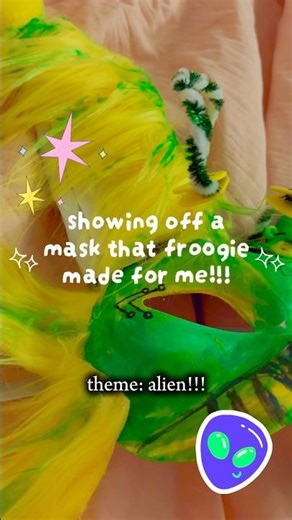 @DaFroogiQueen , THANK U SO MUCH!! (sry abt the repost) #mask #alien #sillybilly #papercrafts