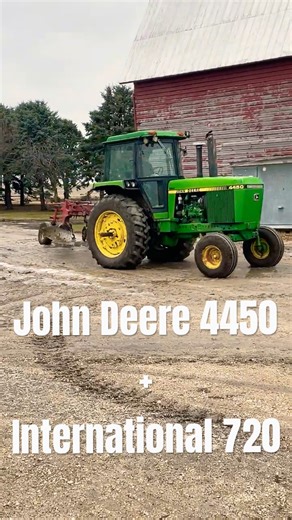 John Deere 4450 + International 720 Plow