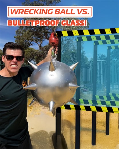 396K views · 5.6K reactions | Bulletproof Glass vs. WRECKING Ball! | How Ridiculous | Facebook