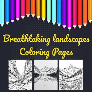 Breathtaking Landscapes Coloring Pages