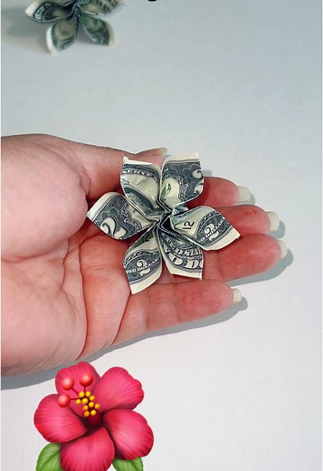 #Origami#Money#flower#How To Make A flower With A Bill##Viral Flower #Money Flower 🌺