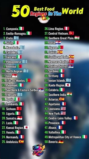 🗺️🥘 50 Best Food Regions in the World