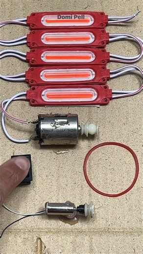 mini motor power generate with belt Pulley motor #dcmotor #tech #diy