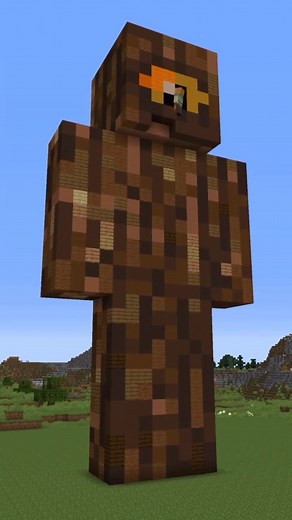 Building a Log Skin House in Minecraft