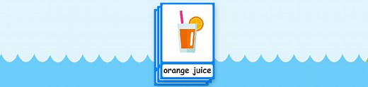 Drinks flashcards for kids!