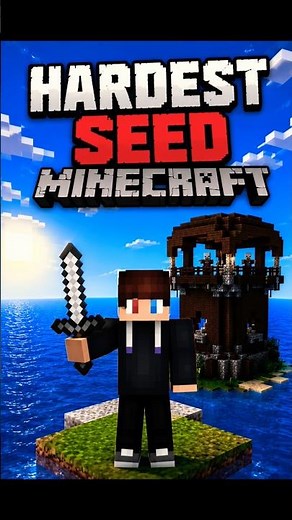 HARDEST Minecraft Seed Ever! 😱 Spawn on Pillager Outpost in Middle of Ocean #Minecraft #HardestSeed