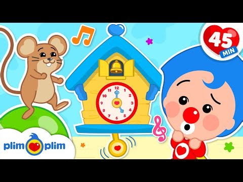 Animal Songs for Kids | Hickory Dickory Dock + More | Learn Animal Names | Plim Plim Nursery Rhymes