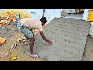 Ramp Construction _ Techniques of Front Gatewall Ramp Concrete with Plastering accurately