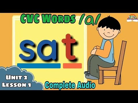 CVC Words (Complete Audio) Short "a" with Final Sound /t/ | -at Word Family | Unit 2 - Lesson 1