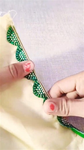how to attach aari work lace #youtubeshorts #shortsfeed #viral #shortvideo