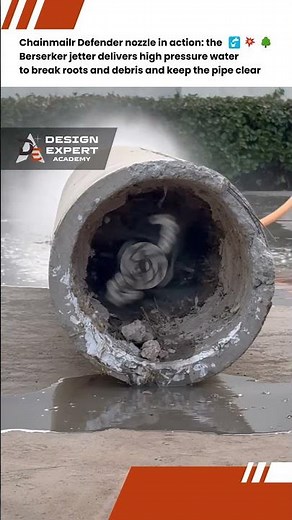 Chainmail Defender Nozzle+Berserker Jetter: Heavy-Duty Sewer LineBlockage Removal| Design Expert INT