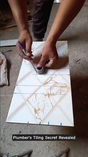 Tiling Around Pipes: Easy Way to Cut Perfect Holes.PERFECT Tile Cuts for Faucet/Shower Pipes