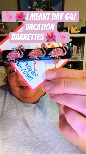 Day 64/100 flamingo hair clips, Hawaiian inspired #hairtok #hairclips