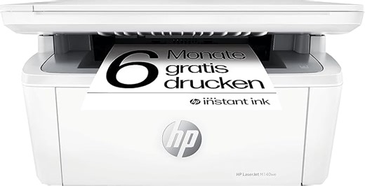 HP LaserJet MFP M140we Laserdrucker, Monolaser 3-in1, 6 Monate gratis drucken Instant Ink inklusive, Drucker, Scanner, Kopierer, Duplex-Druck, DIN A4, WLAN, Airprint, 64 MB