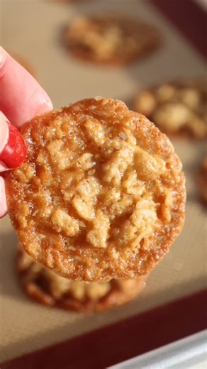 Chelsey White on Instagram: "✨Day 19✨ of my Cookies Worthy of Your Christmas Cookie Box Series & today we’re making my oatmeal lace cookies! The recipe is linked in my bio or you can google chelsweets oatmeal lace cookies 🤎"