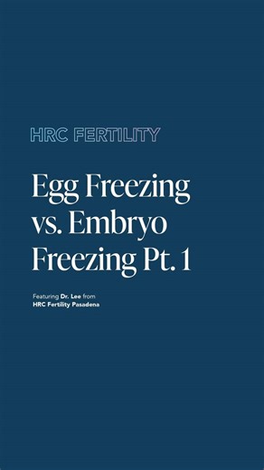 Egg freezing vs. embryo freezing—what’s the difference? (Pt. 1) Dr. Lee explains how each freezing process works and when they’re used. Watch on to learn more! Have questions about egg or embryo freezing? Visit havingbabies.com to request a consultation or tap the link in our bio! | HRC Fertility | Facebook