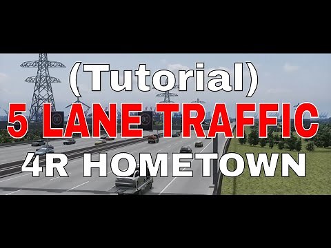 (How To) Add 5 LANE TRAFFIC To The 4R HOMETOWN Map - Assetto Corsa
