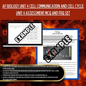 AP Biology UNIT 4 Cell Communication & Cycle Complete Test MCQ & FRQ (Rubric)