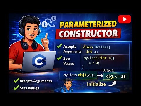 Parameterized constructor in C++ in Hindi