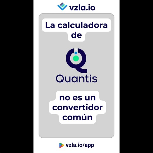 Vzla.io - La Navaja Digital de Venezuela on Instagram: "En Quantis, la calculadora va más allá de una conversión básica. Ingresa un monto en dólares y obtén al instante su equivalente en las tasas más usadas: BCV USD, BCV EUR, USDT, el promedio y tu tasa personal. Todo en una sola acción. Sin cambiar de pantalla. Convierte mejor, decide mejor. Descárgala: https://vzla.io/app"