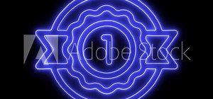 Neon Best Quality Icon - HD Animated Design with Linear Symbol on Black Background