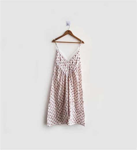 Women's Handcrafted Cotton Nighty – Vintage Block Print Victorian Nightgown, Ideal for Sleep & Beach, Great Gift for Birthday - Etsy